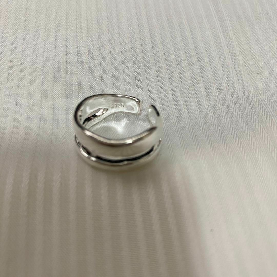 ダブルラインリング シンプル シルバー 925 指輪 リング アクセサリー レディースのアクセサリー(リング(指輪))の商品写真
