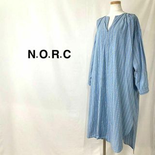 N.O.R.C - N.O.R.C ノーク ストライプ スキッパー シャツ ワンピース レディース