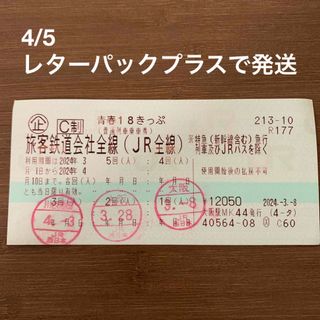 18きっぷ(残2回分)(鉄道乗車券)