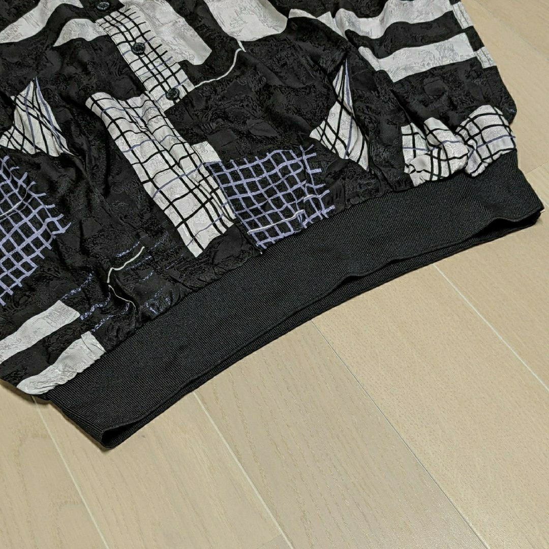 ◆新品◆【ZEALZIP】シルク 総柄 ブルゾンタイプ 長袖 ポロシャツ メンズのトップス(ポロシャツ)の商品写真