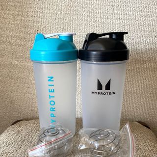 マイプロテイン(MYPROTEIN)のマイプロテイン　 シェイカー600ml×2本（青＆黒）(トレーニング用品)