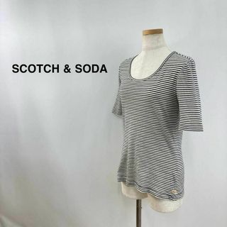 スコッチアンドソーダ(SCOTCH & SODA)のスコッチ＆ソーダ 半袖 ボーダー カットソー ネイビー レディース(Tシャツ(半袖/袖なし))