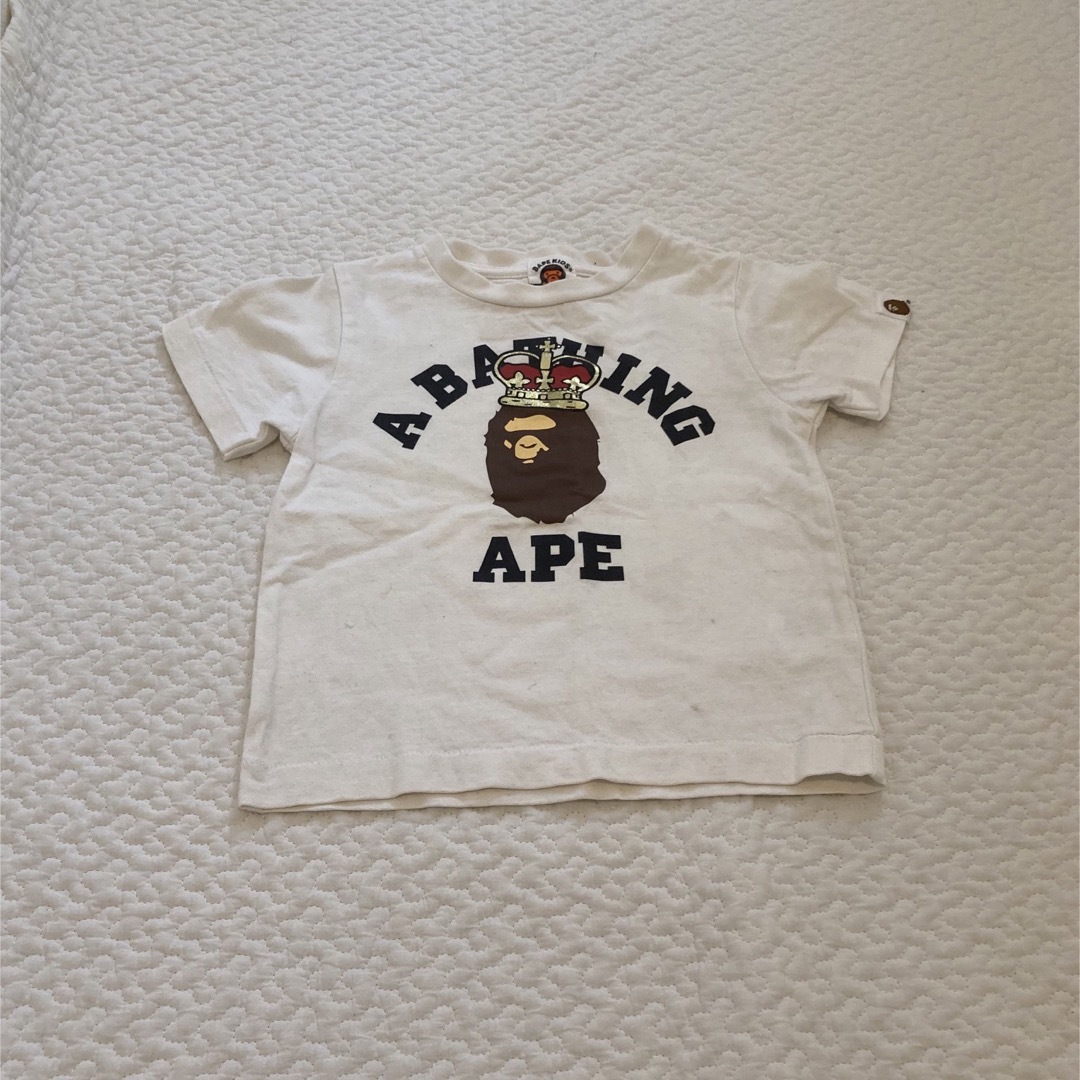 A BATHING APE(アベイシングエイプ)のABATHING APE キッズ　tシャツ キッズ/ベビー/マタニティのキッズ服男の子用(90cm~)(Tシャツ/カットソー)の商品写真