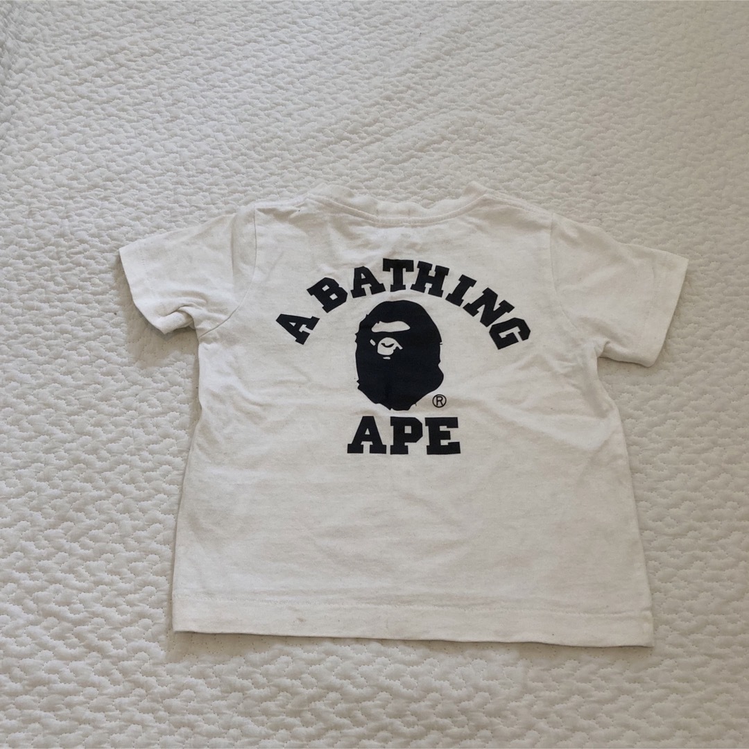 A BATHING APE(アベイシングエイプ)のABATHING APE キッズ　tシャツ キッズ/ベビー/マタニティのキッズ服男の子用(90cm~)(Tシャツ/カットソー)の商品写真