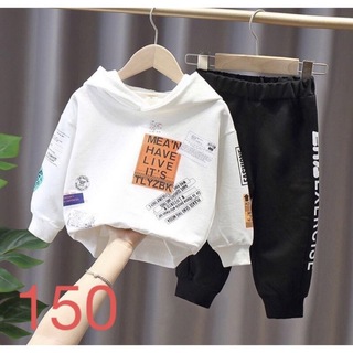KSDA009春秋子供服セットアップ フード付きトレーナート+パンツ 2点セット(Tシャツ/カットソー)