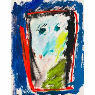 絵描きhiro C「赤い窓を覗き込んだら」(絵画/タペストリー)