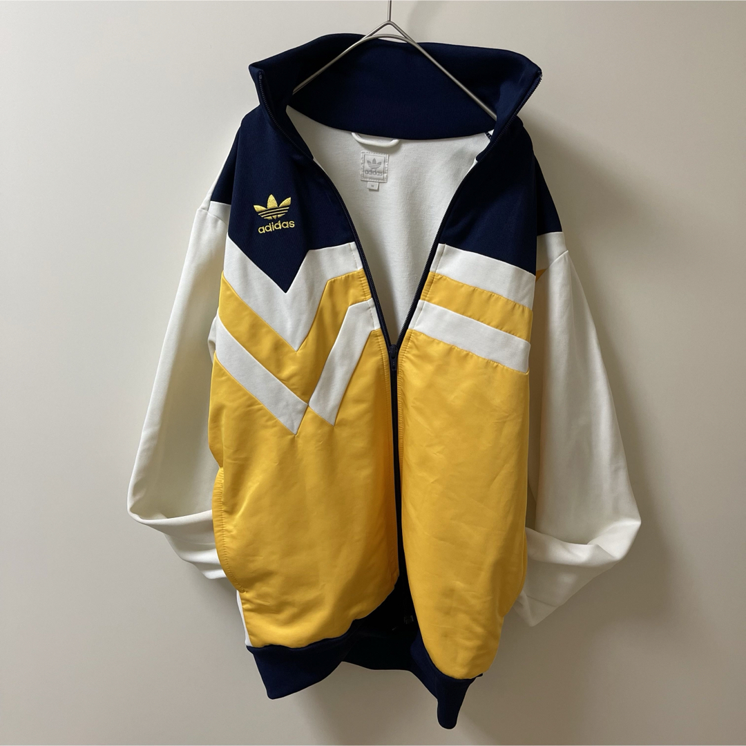 adidas(アディダス)の70s】アディダス刺繍トラックジャケット古着ジャージ　オリンピック紺ビンテージ メンズのトップス(ジャージ)の商品写真