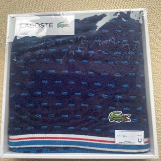  【新品】LACOSTE サジェス スポーツタオル ダークブルー 