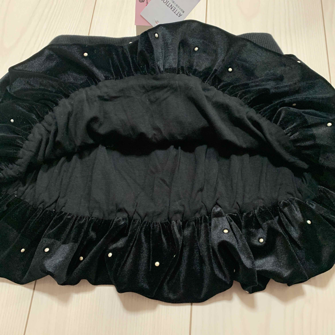 kanojo スカート　ブラック　160 キッズ/ベビー/マタニティのキッズ服女の子用(90cm~)(スカート)の商品写真