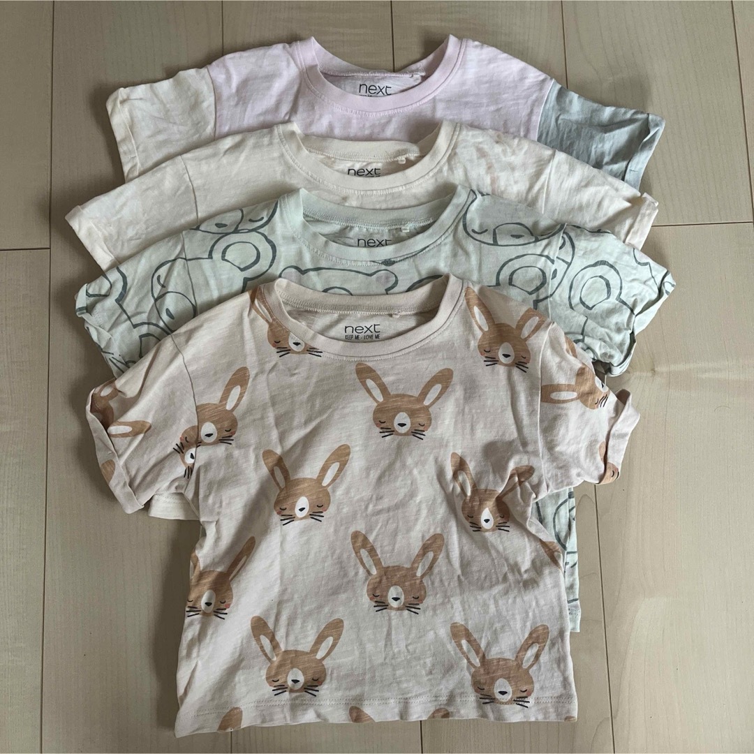 NEXT(ネクスト)の【next】半袖 Tシャツ うさぎ等 2-3y(98cm) 4着 キッズ/ベビー/マタニティのキッズ服女の子用(90cm~)(Tシャツ/カットソー)の商品写真