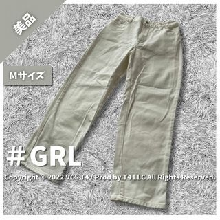 グレイル(GRL)の【美品】グレイル デニム M 白 春夏秋冬 シンプル 大人 ✓4125(デニム/ジーンズ)