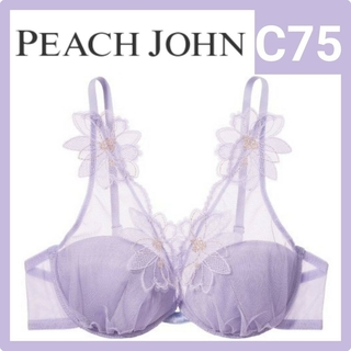 ピーチジョン(PEACH JOHN)のPeach john ヌーディブラフラワーモチーフ　C75(ブラ&ショーツセット)