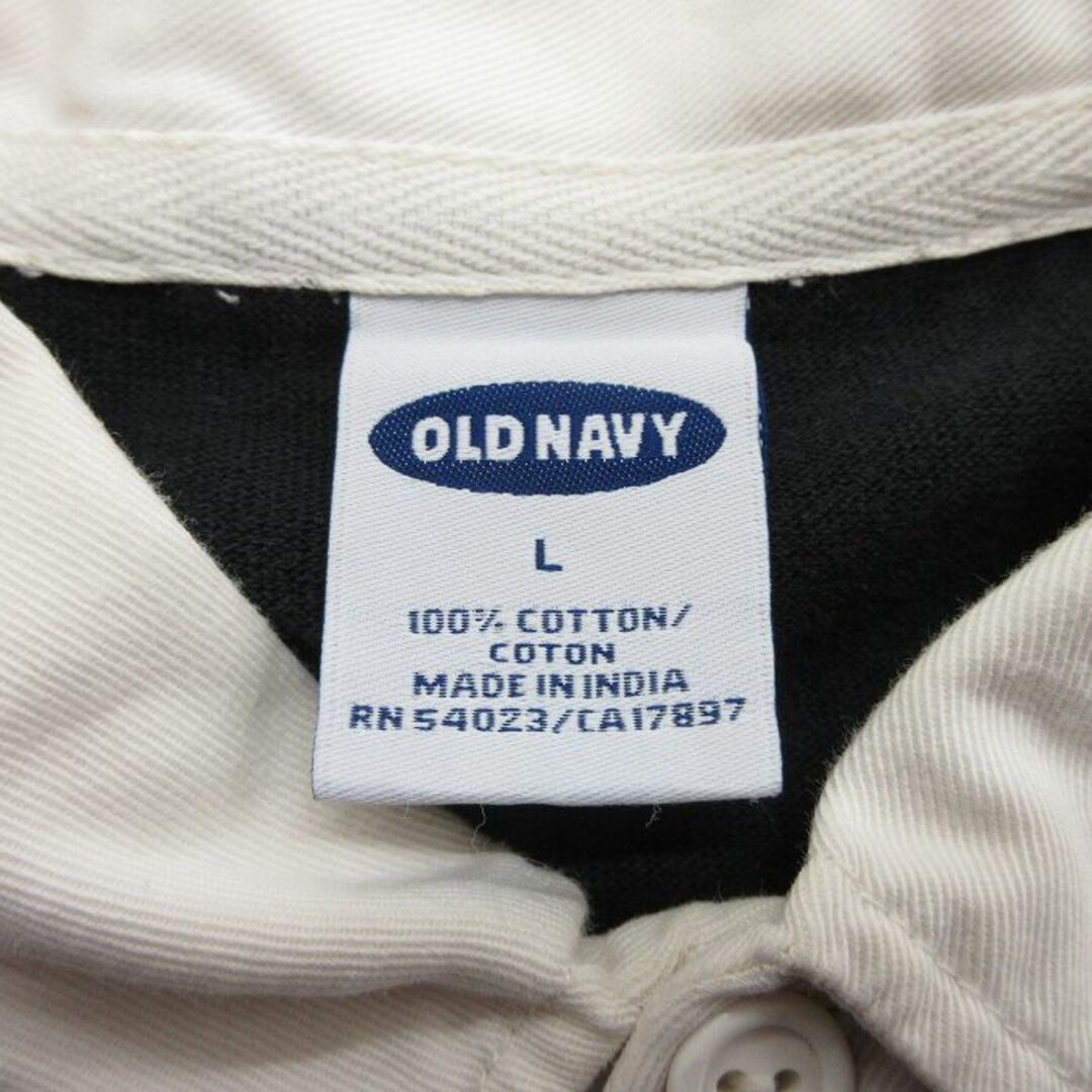 Old Navy(オールドネイビー)のL★古着 オールドネイビー OLD NAVY 長袖 ブランド ラガー シャツ メンズ 00年代 00s コットン 黒 ブラック 24apr04 中古 トップス メンズのトップス(シャツ)の商品写真