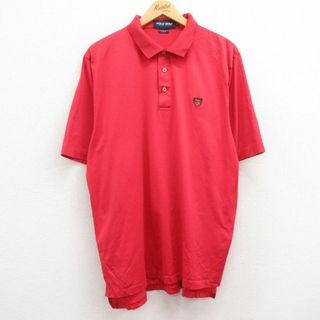 ラルフローレン(Ralph Lauren)のXL★古着 ラルフローレン Ralph Lauren ポロゴルフ 半袖 ブランド ポロ シャツ メンズ 90年代 90s ワンポイントロゴ 大きいサイズ コットン 赤 レッド 24apr04 中古 トップス(ポロシャツ)