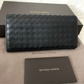 ボッテガヴェネタ(Bottega Veneta)のBOTTEGA ボッテガヴェネタ イントレチャート 二つ折り財布 ブラック 黒(折り財布)
