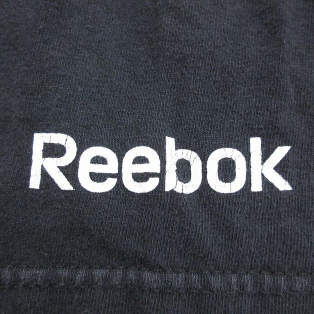 Reebok(リーボック)のL★古着 リーボック REEBOK 半袖 Tシャツ メンズ スパルタンレース コットン クルーネック 黒 ブラック 24apr04 中古 メンズのトップス(Tシャツ/カットソー(半袖/袖なし))の商品写真