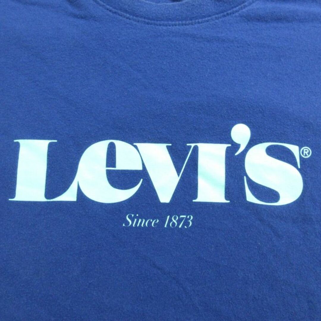 Levi's(リーバイス)のXL★古着 リーバイス Levis 半袖 Tシャツ メンズ ビッグロゴ 大きいサイズ コットン クルーネック 青 ブルー 24apr04 中古 メンズのトップス(Tシャツ/カットソー(半袖/袖なし))の商品写真