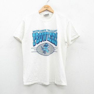 リー(Lee)のL★古着 リー Lee 半袖 ビンテージ Tシャツ メンズ 00年代 00s PROWLERS アイスホッケー コットン クルーネック 白 ホワイト 24apr04 中古(Tシャツ/カットソー(半袖/袖なし))