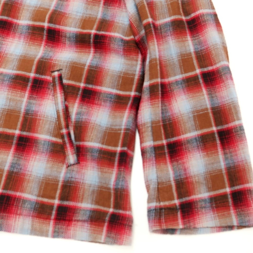 PENDLETON(ペンドルトン)の【中古】ペンドルトン PENDLETON コットン チェック ジップアップブルゾン ブラウンxレッド【サイズL】【メンズ】 メンズのジャケット/アウター(その他)の商品写真