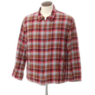 ペンドルトン(PENDLETON)の【中古】ペンドルトン PENDLETON コットン チェック ジップアップブルゾン ブラウンxレッド【サイズL】【メンズ】(その他)