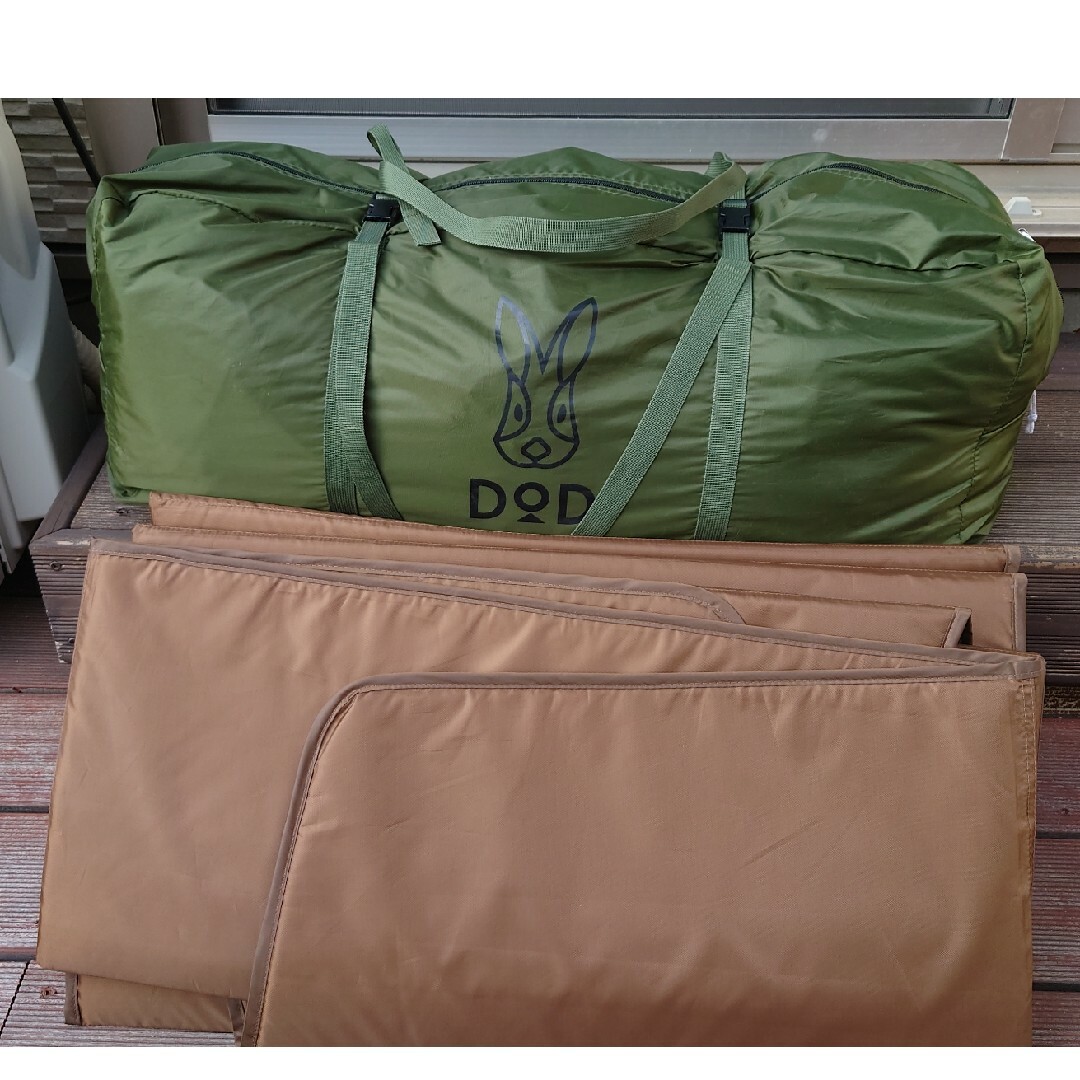 DoD】カマボコテント 3S カーキ マット、グランドシート付き DoD】カマボコテント 3S カーキ マット、グランドシート付き