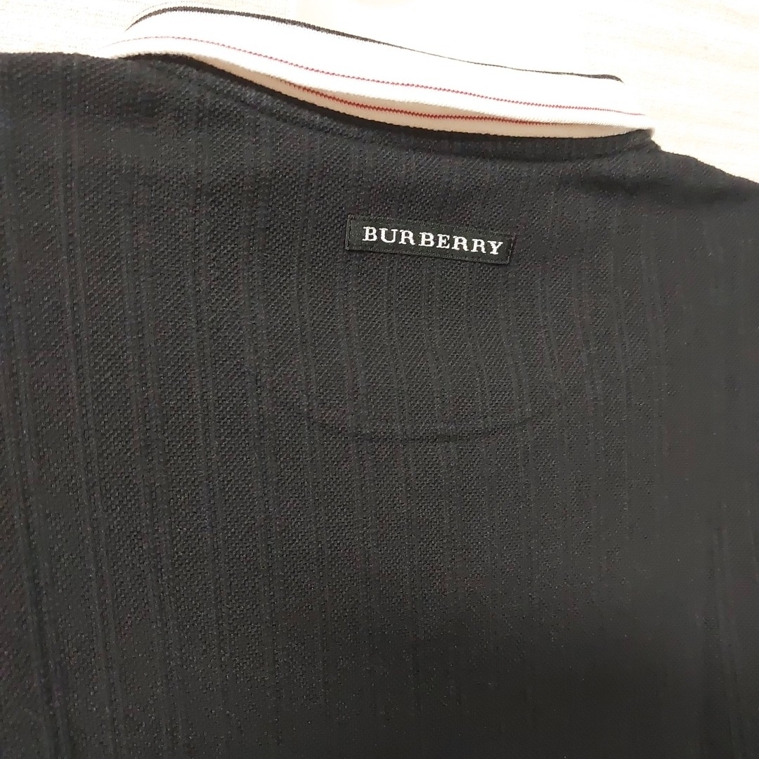 BURBERRY(バーバリー)の[美品] BURBERRY GOLF バーバリー ゴルフ ☆ 長袖ポロシャツ 黒 スポーツ/アウトドアのゴルフ(ウエア)の商品写真