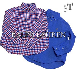 ラルフローレン(Ralph Lauren)の【RALPH LAUREN／ラルフローレン】ボタンダウンシャツ 2枚セット 3T(ブラウス)