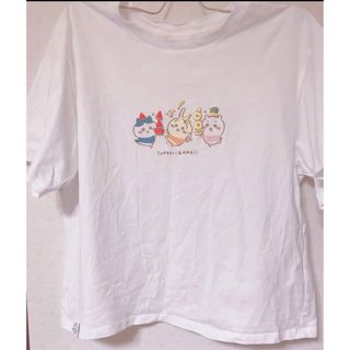 GU - ちいかわ　GU コラボ　Tシャツ　ハチワレ  うさぎ　限定　レア　白　ホワイト