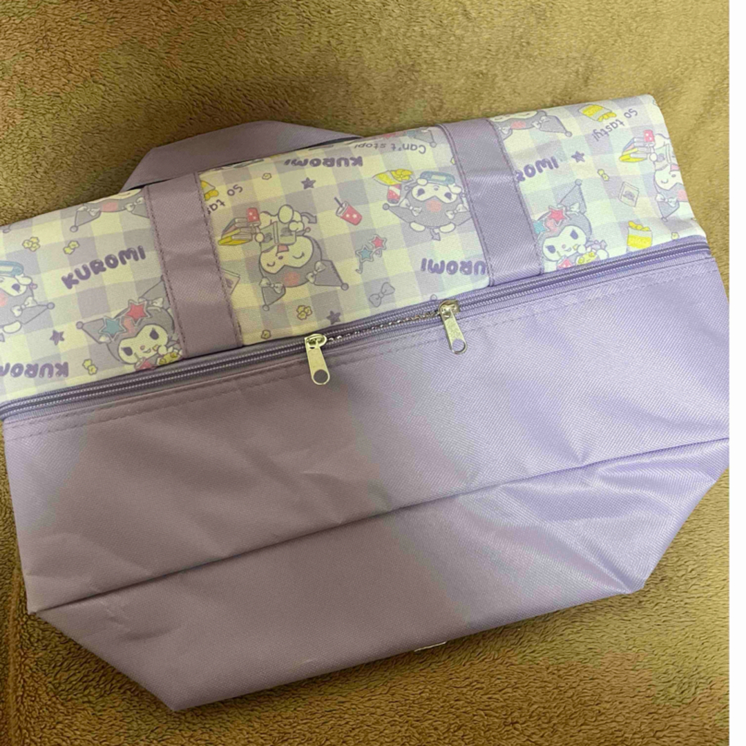 クロミ くすみギンガム保冷ポケット付き2段トートバッグ レディースのバッグ(トートバッグ)の商品写真