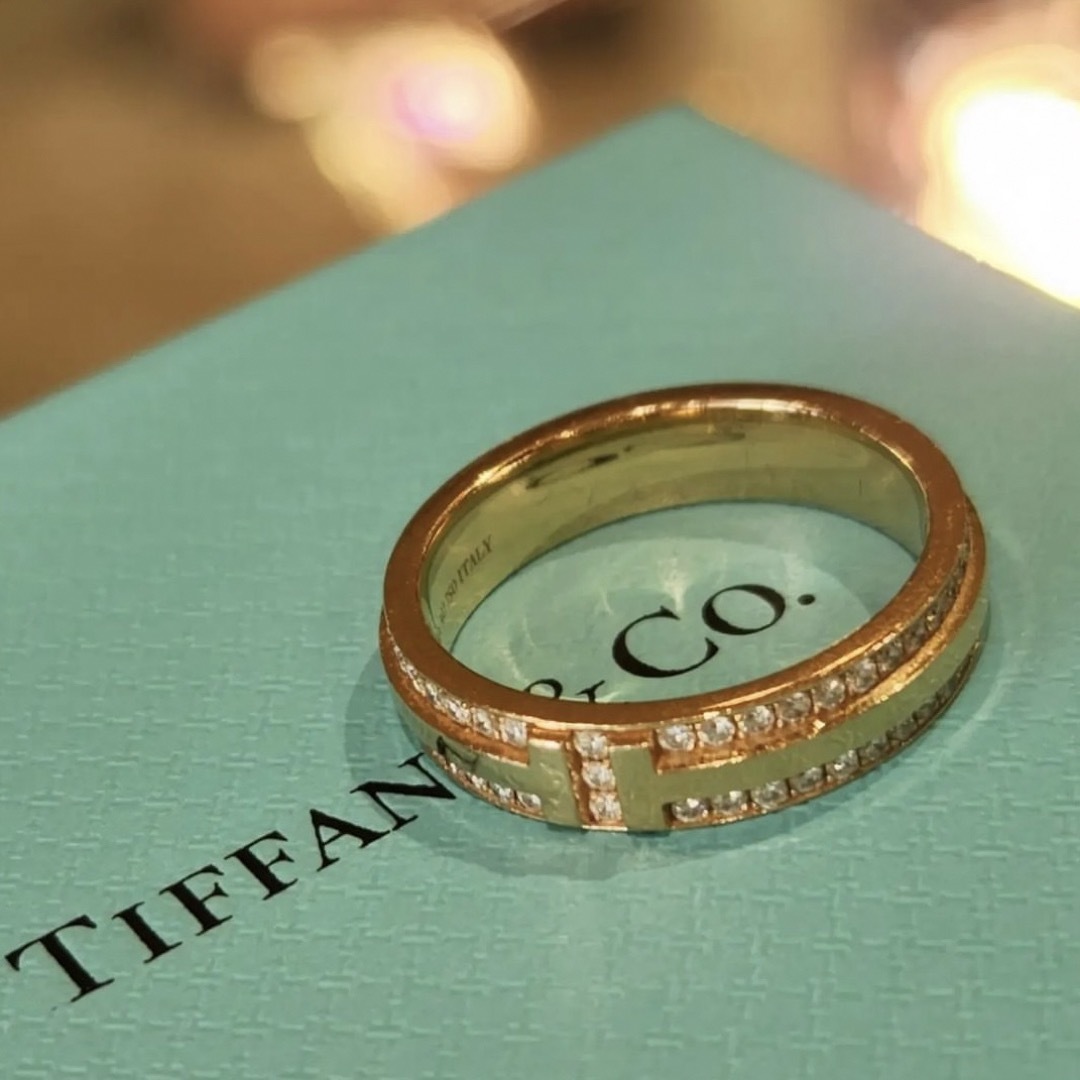 Tiffany & Co.(ティファニー)のティファニー T ツー ナローパヴェダイヤモンド リング 11号 レディースのアクセサリー(リング(指輪))の商品写真