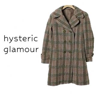 ヒステリックグラマー(HYSTERIC GLAMOUR)のヒステリックグラマー【美品】チェック柄 ウール 長袖 チェスター コート(チェスターコート)