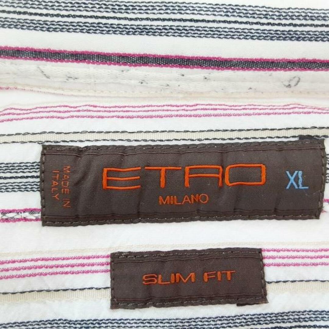 ETRO(エトロ)のETRO(エトロ) 長袖シャツ サイズXL メンズ美品  - グレー×ピンク×マルチ ストライプ メンズのトップス(シャツ)の商品写真