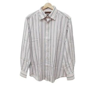 エトロ(ETRO)のETRO(エトロ) 長袖シャツ サイズXL メンズ美品  - グレー×ピンク×マルチ ストライプ(シャツ)