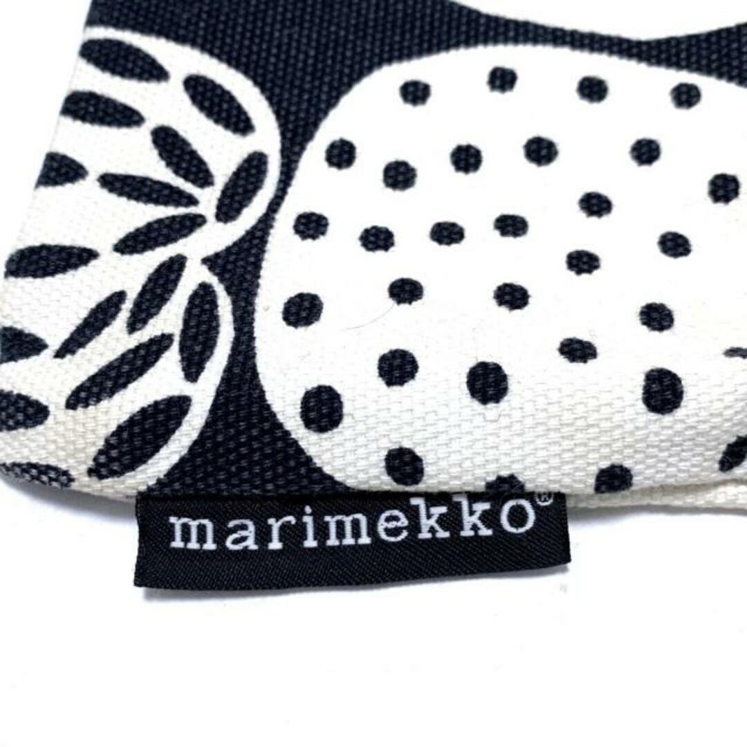 marimekko(マリメッコ)のmarimekko(マリメッコ) ポーチ - 黒×アイボリー キャンバス レディースのファッション小物(ポーチ)の商品写真