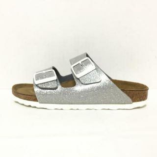 ビルケンシュトック(BIRKENSTOCK)のBIRKEN STOCK(ビルケンシュトック) サンダル 37 レディース - グレー×アイボリー ラメ PVC(塩化ビニール)(サンダル)