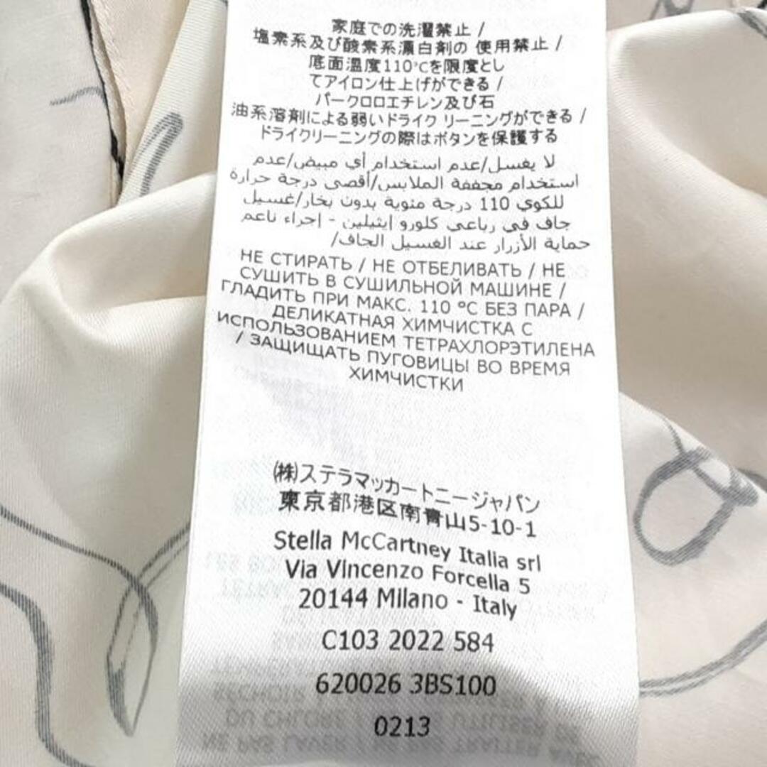 Stella McCartney(ステラマッカートニー)のstellamccartney(ステラマッカートニー) 七分袖シャツブラウス サイズ38 L レディース美品  - アイボリー×黒 レディースのトップス(シャツ/ブラウス(長袖/七分))の商品写真