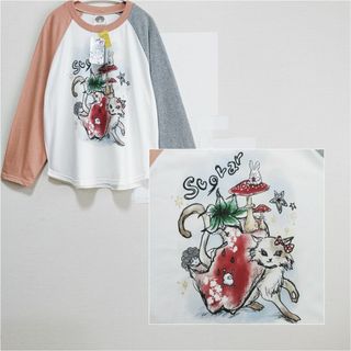 スカラー(ScoLar)の【ScoLar】みんなでイチゴ ラグラン ロングT タグ付未使用(Tシャツ(長袖/七分))