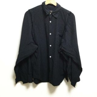 コムデギャルソン(COMME des GARCONS)のCOMMEdesGARCONS(コムデギャルソン) 長袖シャツブラウス サイズXS レディース - 黒 ダメージ加工(シャツ/ブラウス(長袖/七分))