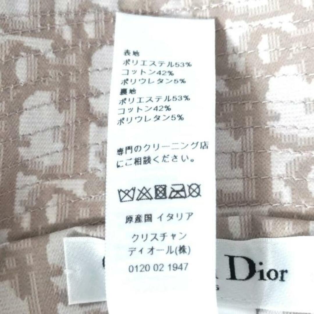 Christian Dior(クリスチャンディオール)のDIOR/ChristianDior(ディオール/クリスチャンディオール) ハット 57美品  - 95TDD923A130 ベージュ ポリエステル×コットン×ポリウレタン レディースの帽子(ハット)の商品写真