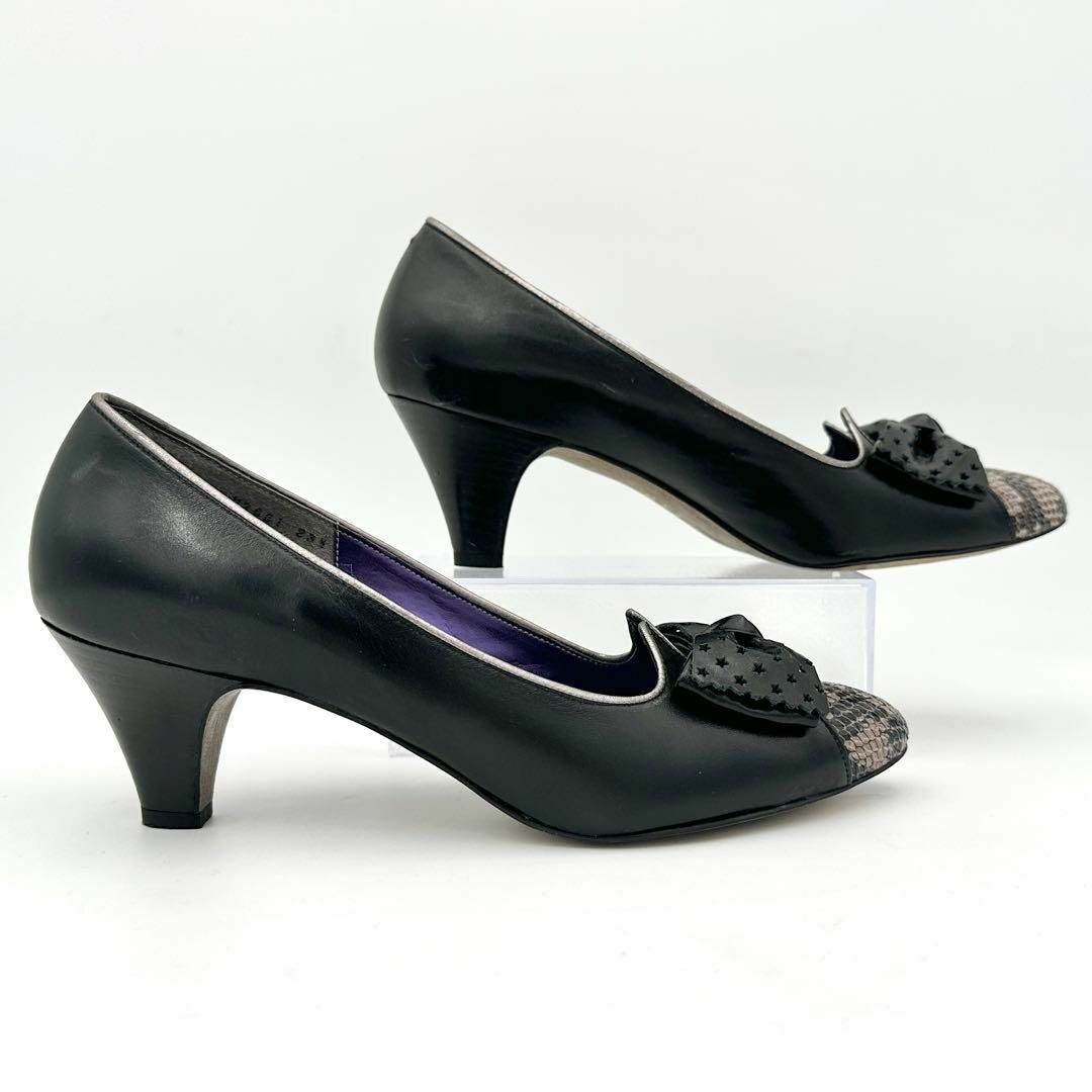 ANNA SUI(アナスイ)のANNASUI アナスイ パンプス リボン 23.5㎝ ブラック レディースの靴/シューズ(ハイヒール/パンプス)の商品写真