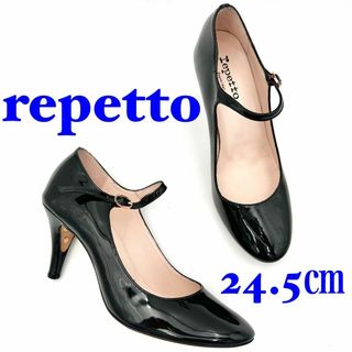 レペット(repetto)のrepetto レペット ハイヒール エナメル アンクルストラップ 24.5㎝(ハイヒール/パンプス)