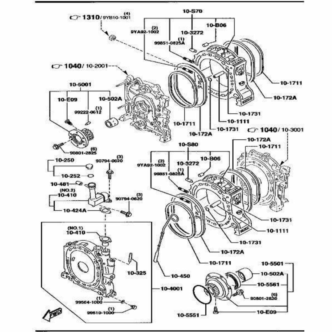 マツダ(マツダ)のマツダ RX-7 インナー アウター リング スクェアー セット 自動車/バイクの自動車(車種別パーツ)の商品写真