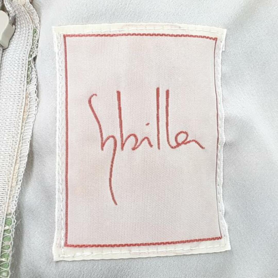 Sybilla(シビラ)のSybilla(シビラ) ワンピース サイズL レディース美品  - ライトブラウン×グリーン×ベージュ クルーネック/ノースリーブ/ひざ丈/ボーダー レディースのワンピース(その他)の商品写真