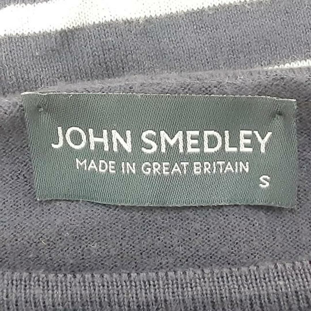 JOHN SMEDLEY(ジョンスメドレー)のJOHN SMEDLEY(ジョンスメドレー) 長袖カットソー サイズS レディース - ダークネイビー×白 ボーダー レディースのトップス(カットソー(長袖/七分))の商品写真