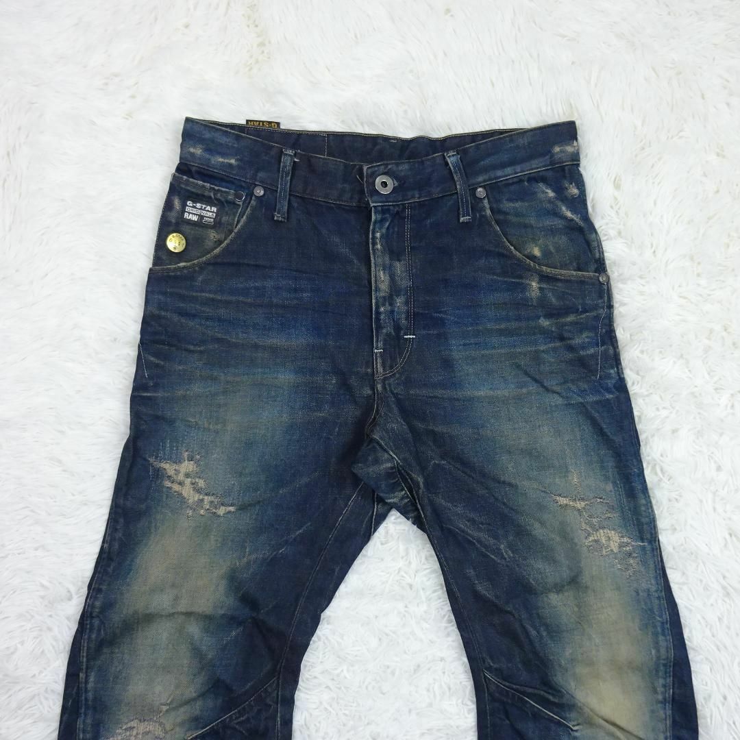 G-STAR RAW(ジースター)のジースターロウ　ARC 3D LOOSE TAPERED　29　リペア加工　伊製 メンズのパンツ(デニム/ジーンズ)の商品写真