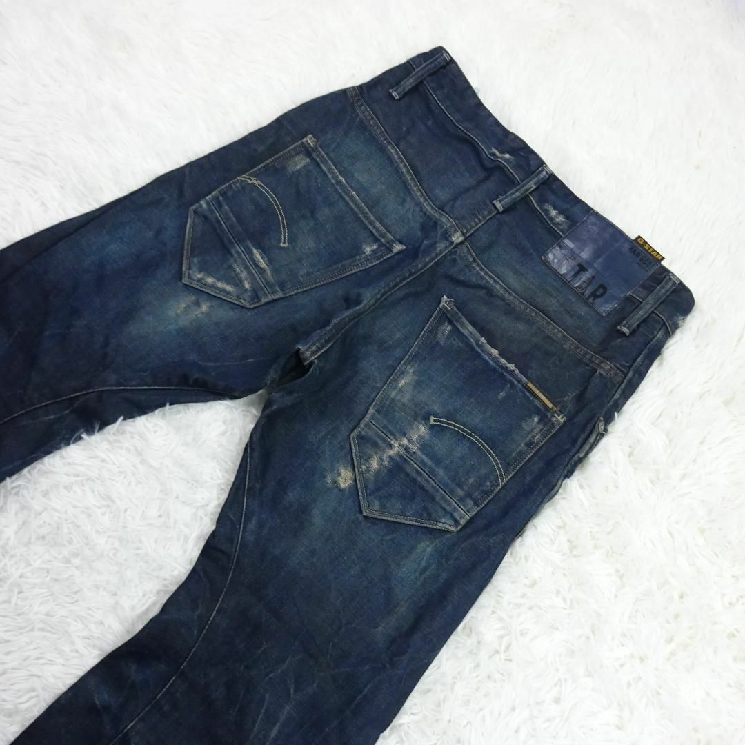 G-STAR RAW(ジースター)のジースターロウ　ARC 3D LOOSE TAPERED　29　リペア加工　伊製 メンズのパンツ(デニム/ジーンズ)の商品写真