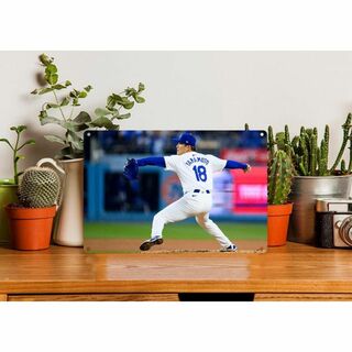 MLB ロサンゼルス・ドジャース 山本由伸 メタル ポスター ブリキ 看板 11(記念品/関連グッズ)