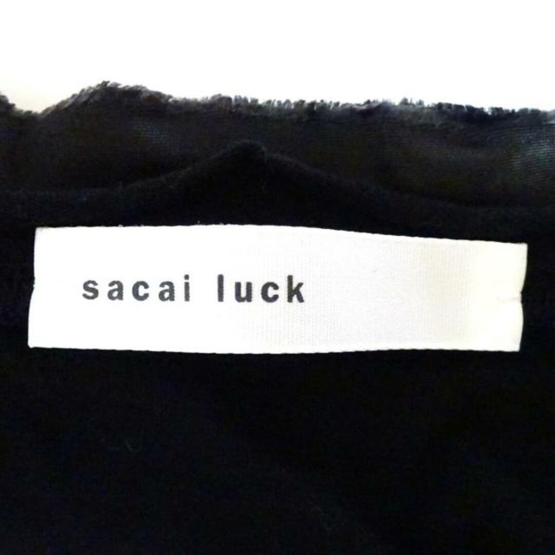 sacai luck(サカイラック)のsacai luck(サカイラック) 長袖カットソー サイズ2 M レディース美品  - 黒 クルーネック レディースのトップス(カットソー(長袖/七分))の商品写真