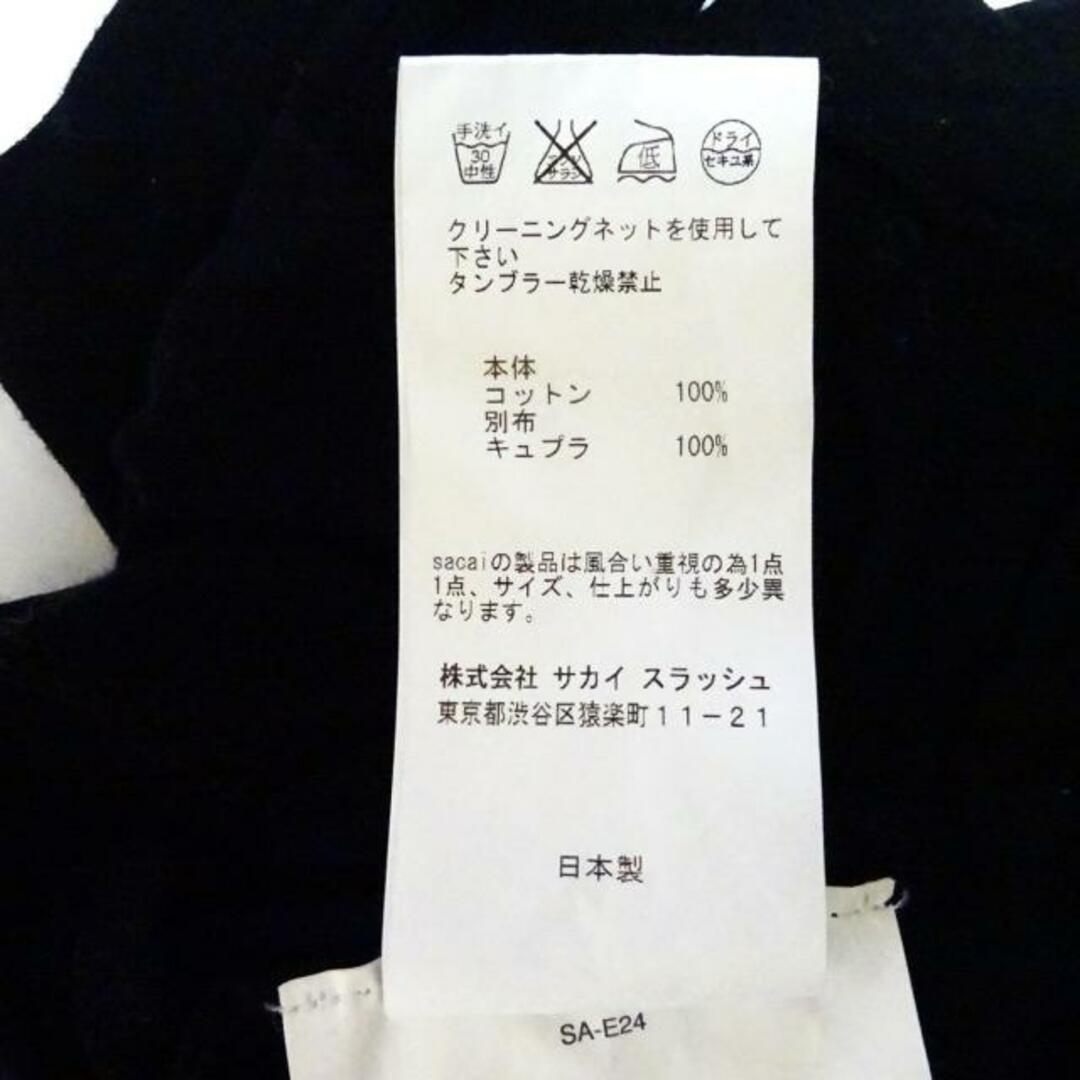 sacai luck(サカイラック)のsacai luck(サカイラック) 長袖カットソー サイズ2 M レディース美品  - 黒 クルーネック レディースのトップス(カットソー(長袖/七分))の商品写真