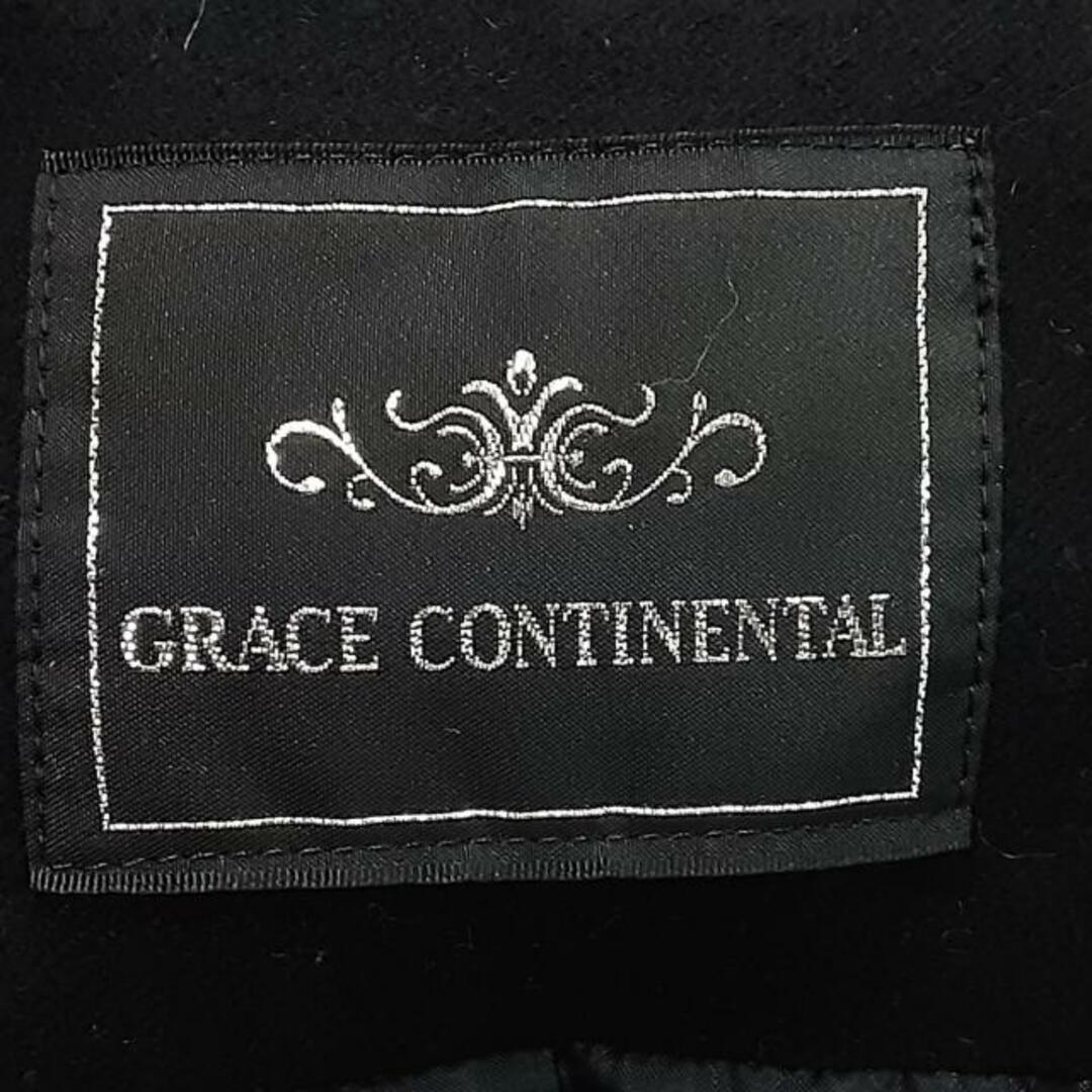 GRACE CONTINENTAL(グレースコンチネンタル)のGRACE CONTINENTAL(グレースコンチネンタル) ダウンジャケット サイズ38 M レディース - 黒 長袖/タヌキ/ジップアップ/冬 レディースのジャケット/アウター(ダウンジャケット)の商品写真